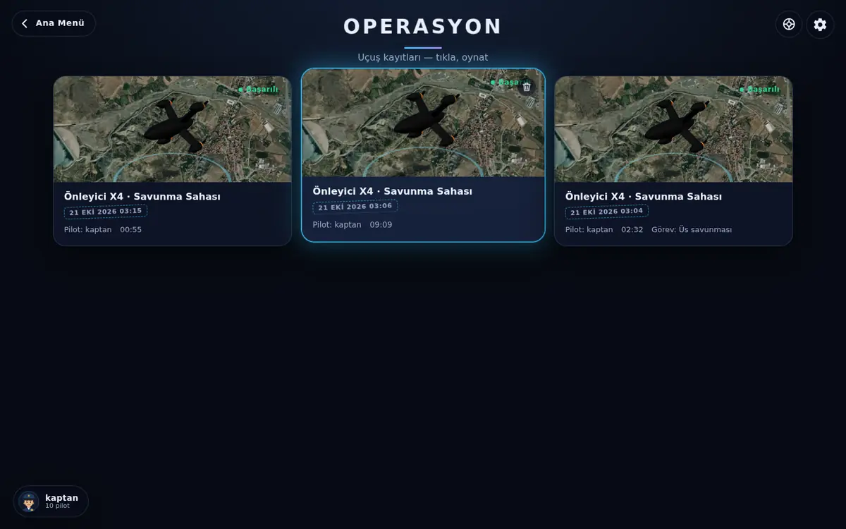 SIMUMAV Operasyon ekranı